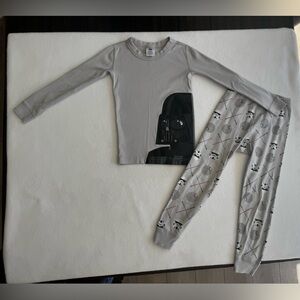 Hanna Andersson Gray and Black Star Wars  Kids Pajama Set size 5